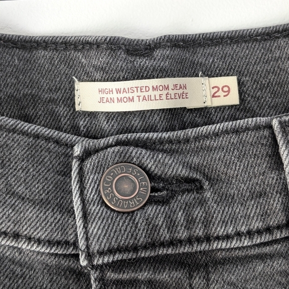 Levi's Women's High Waisted Mom Jeans Charcoal ~ Size 29 - Picture 3 of 10